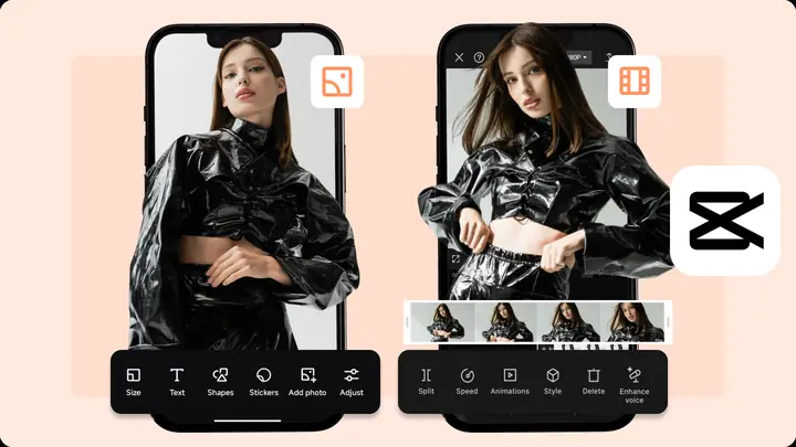 CapCut tools: split, speed, animations